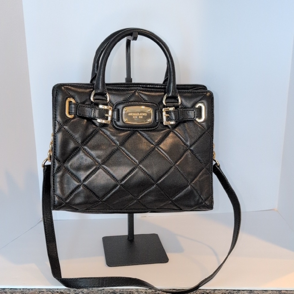 Michael Kors Hamilton Quilted Leather Satchel GUC